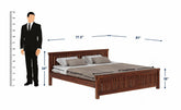Trinity Solid Sheesham Wood Bed Without Storage (King Size, Natural Finish)